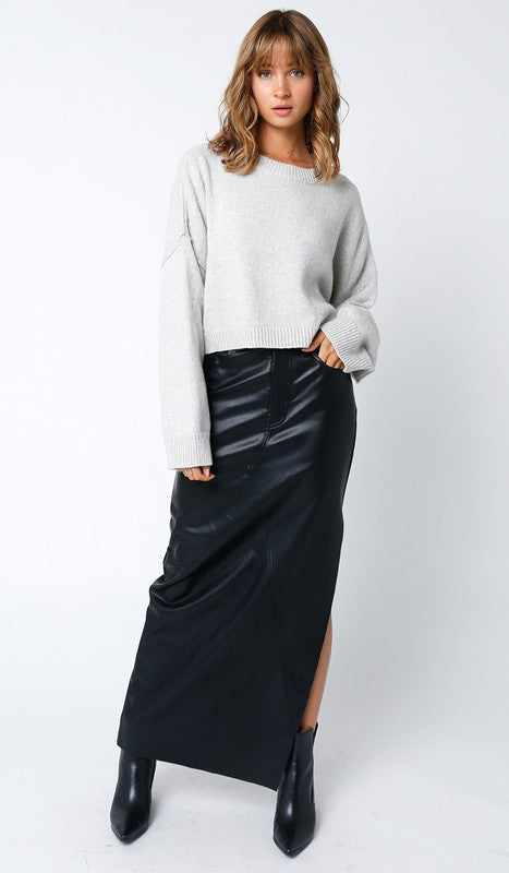 Maxi PU Skirt