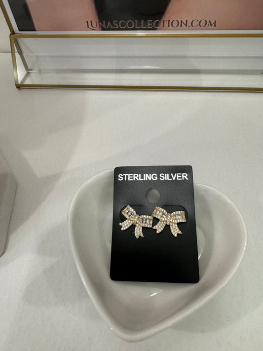 Sterling silver coquette earrings