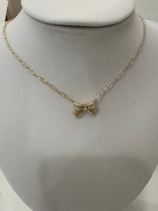 Sterling silver coquette necklace